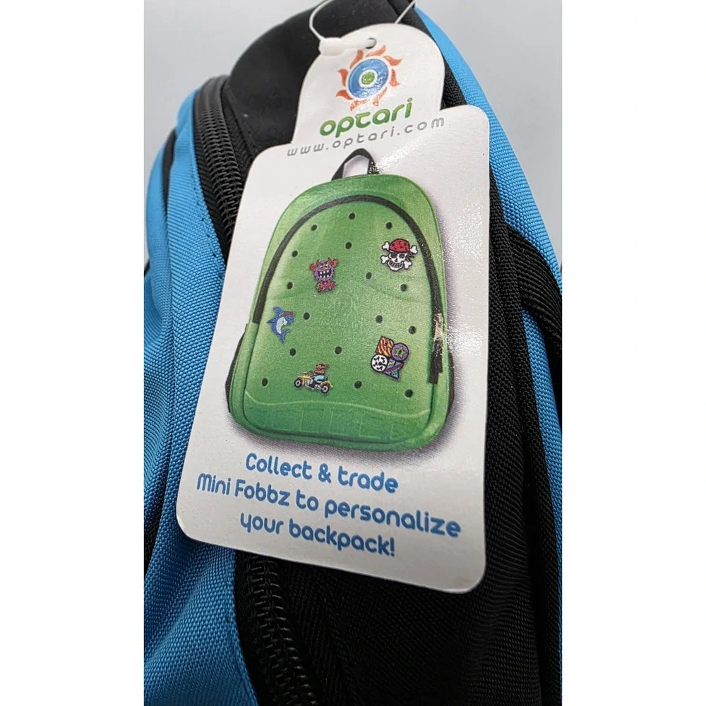Opcari Backpack Front Can Be Personalized W/ Mini Fobbz Blue‎ Made In USA #0189
